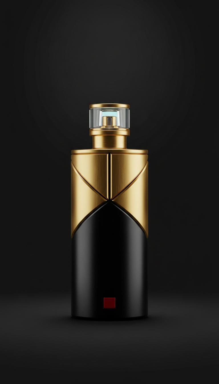 Fragrance Bottle With Metallic Accents