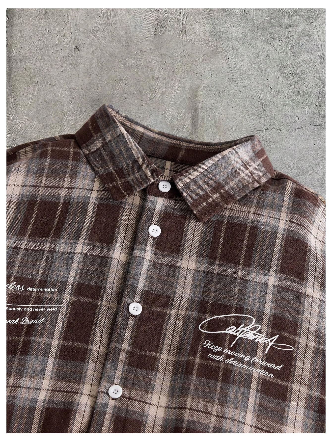 GORGLITTER Men's Gingham Cropped Shirt Button Up Number Graphic Boxy Short Sleeve Vacation Crop Tee Tops Streetwear