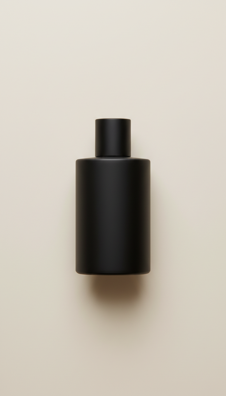 Matte Black Minimalist Fragrance Bottle